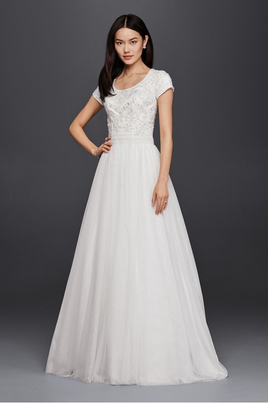 Modest Short Sleeve A-Line Wedding Dress  Collection SLWG3811