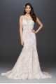 Moonstone Embellished Petite Lace Wedding Dress  7SWG824