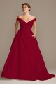 Off Shoulder Satin Gown Plus Size Wedding Dress  Collection 9WG3979