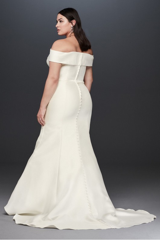 Off-the-Shoulder Mikado Plus Size Wedding Dress  Collection 9WG3880