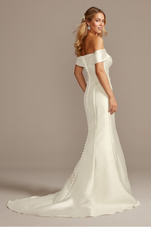 Off-the-Shoulder Mikado Trumpet Wedding Dress  Collection WG3880