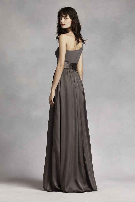 One Shoulder Dress with Satin Sash VW360215