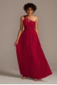 One-Shoulder Embroidered Soft Net Bridesmaid Dress  F20121