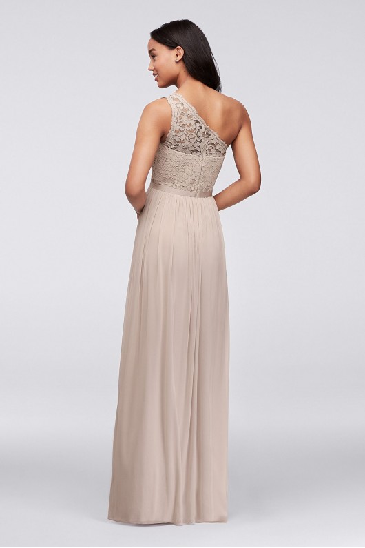 One Shoulder Long Lace Bridesmaid Dress  F17063