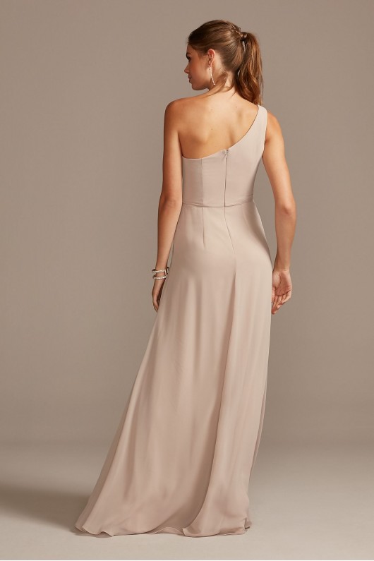 One-Shoulder Simple Chiffon Bridesmaid Dress  F20163