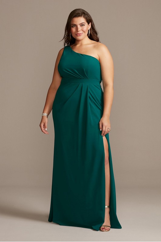 One-Shoulder Stretch Crepe Bridesmaid Dress  F20107