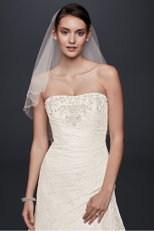 Petite Side Split Wedding Dress with All Over Lace  Collection 7NTYP3344