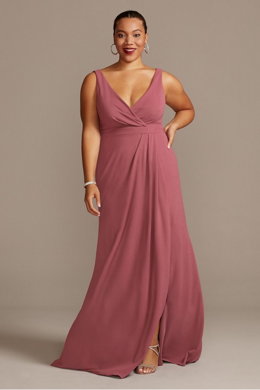 Pleated Tank Stretch Crepe Bridesmaid Dress  F20104