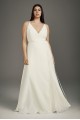 Plus Wrap Gown with Jeweled Crisscross Low Back 8VW351495