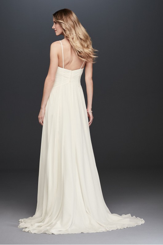 Ruched Bodice Chiffon A-Line Wedding Dress  Collection WG3856