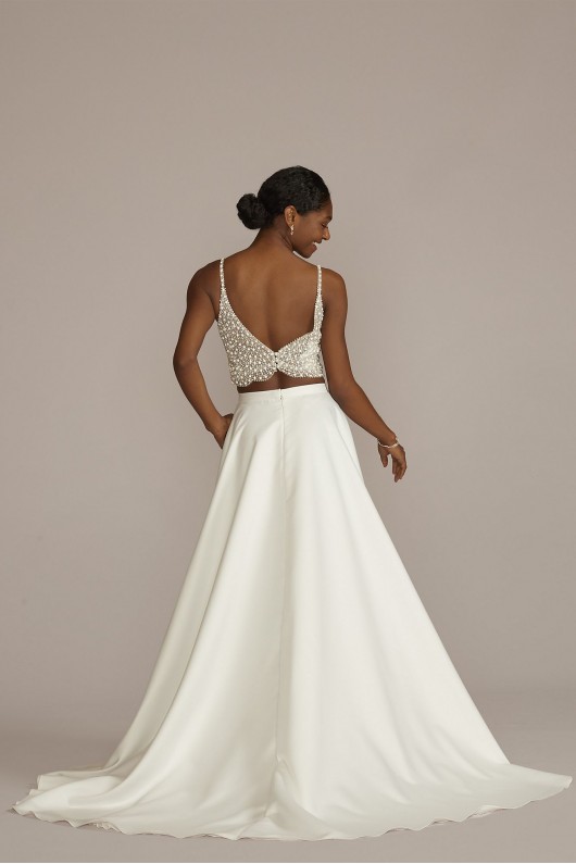 Satin Wedding Separates Full Skirt with Pockets  DS152137