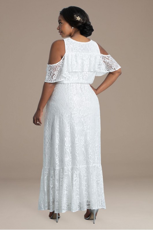 Savannah Lace Cold Shoulder Plus Size Wedding Gown Kiyonna 19210901