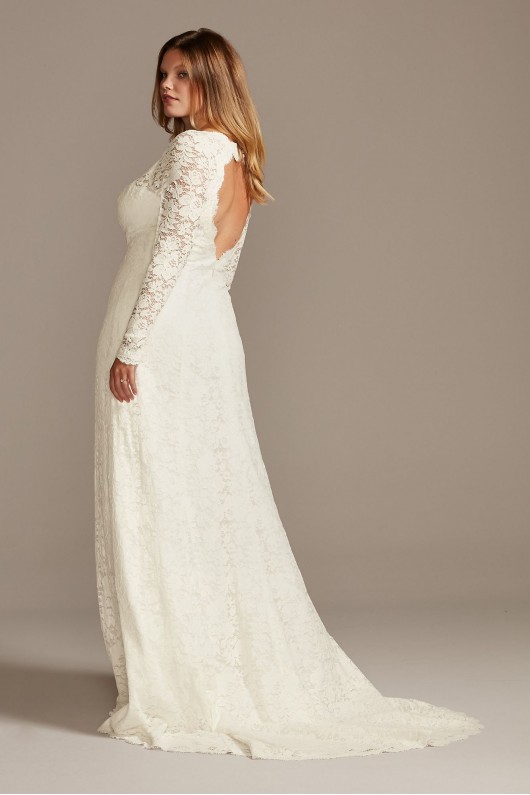 Scalloped Lace Open Back Plus Size Wedding Dress  Collection 9WG3987