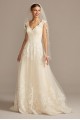 Scalloped V-Neck Lace and Tulle Wedding Dress  Collection WG3850