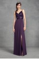 Sequin Bodice Bridesmaid Dress with Chiffon Skirt VW360345S