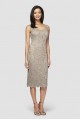 Sequin Lace Petite Tea-Length Dress and Jacket Alex Evenings 212264