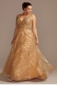 Sequin Spaghetti Strap Low Back Plus Size Gown Glamour by Terani 2011P1477W