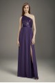 Sequin and Chiffon One-Shoulder Bridesmaid Dress VW360460S