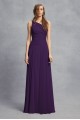 Sheer Strap One-Shoulder Sheath Bridesmaid Dress VW360454