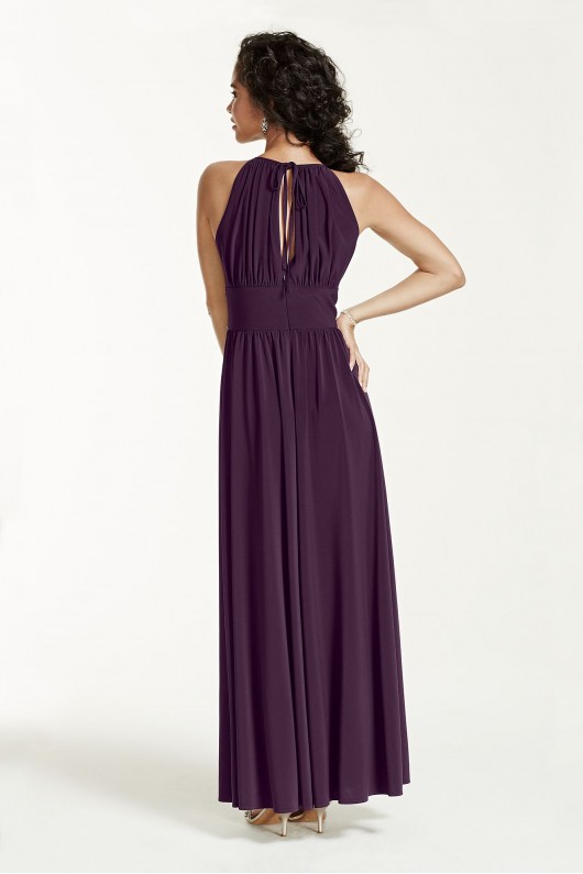 Sleeveless KeyHole Beaded Waist Jersey Dress  1298