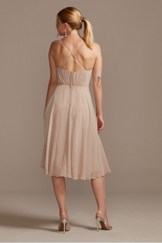 Spaghetti Strap Chiffon Short Bridesmaid Dress  F20240