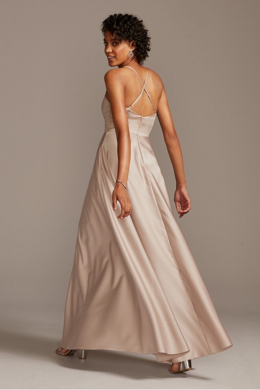 Spaghetti Strap Satin A-Line Bridesmaid Dress  F20131