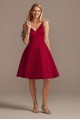 Spaghetti Strap Satin Short Bridesmaid Dress  F20245