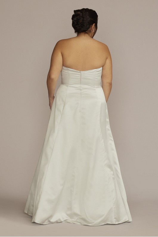 Strapless A-Line Satin Wedding Dress DB Studio BLANKSALINEPLUS