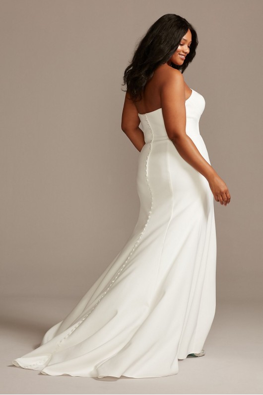 Strapless Button Back Plus Size Wedding Dress  Collection 9WG3995