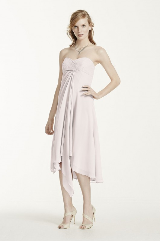 Strapless Chiffon Short Dress  F12284