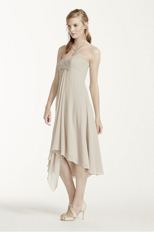 Strapless Chiffon Short Dress  F12284