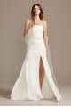 Strapless Crepe Button Back Wedding Dress  Collection WG3995