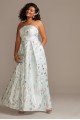 Strapless Foil Print Ballgown Plus Size Dress Speechless W44871R71