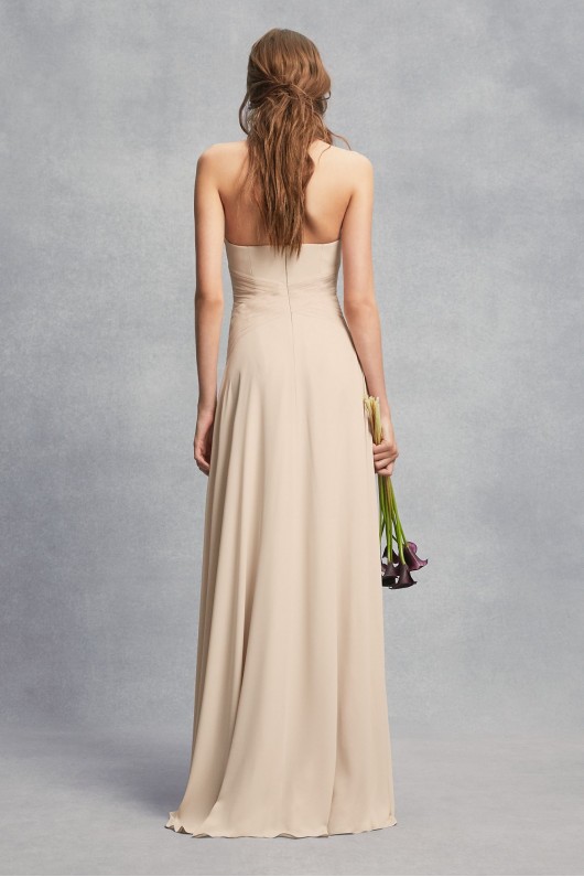 Strapless Georgette Sheath Bridesmaid Dress VW360451