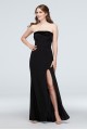 Strapless Jersey Gown with Velvet Knot Foldover Blondie Nites 1462BND