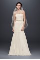 Strapless Lace Trumpet with Tulle Skirt Galina KP3765