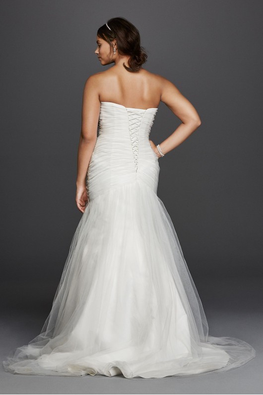 Strapless Mermaid Tulle Plus Size Wedding Dress  Collection 9WG3791