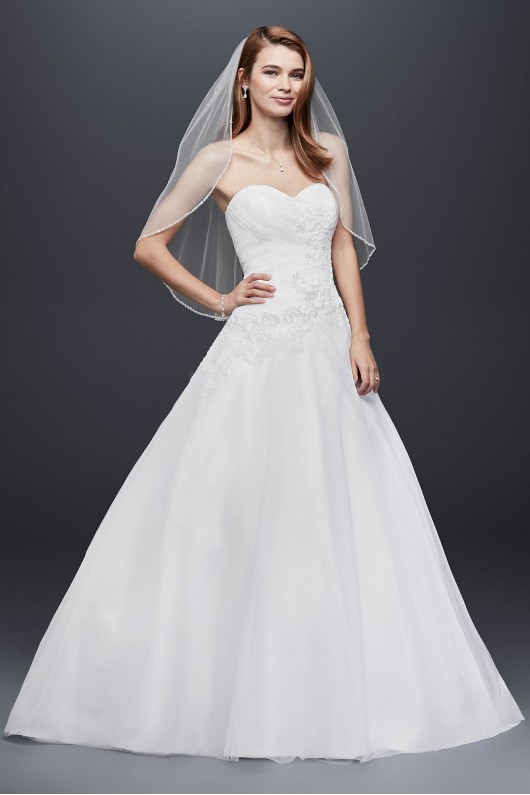 Strapless Tulle Wedding Dress with Lace Applique  Collection WG3740