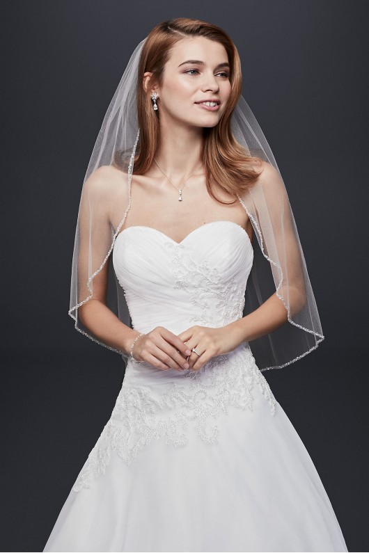 Strapless Tulle Wedding Dress with Lace Applique  Collection WG3740