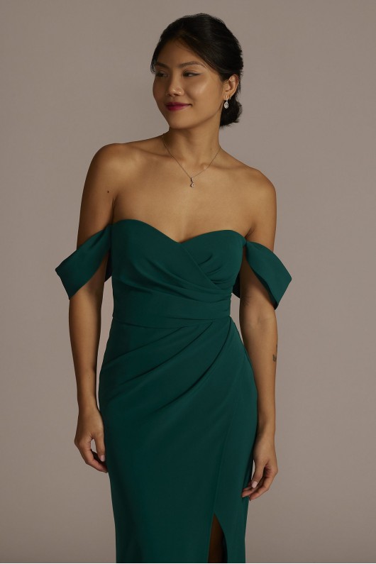 Stretch Crepe Off-the-Shoulder Bridesmaid Dress Galina Signature GS290059