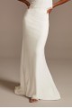 Stretch Crepe Sweep Train Wedding Separates Skirt DB Studio DS150829