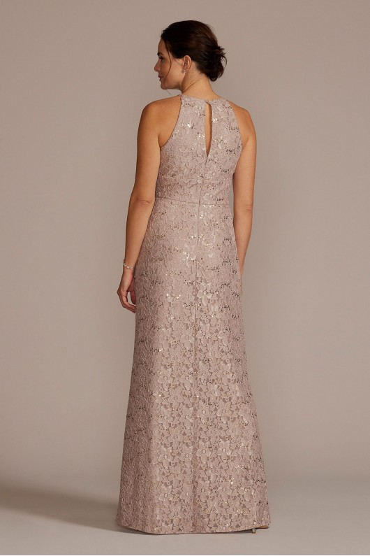 Stretch Lace Sheath Dress with Embellished Keyhole Oleg Cassini WBM2830