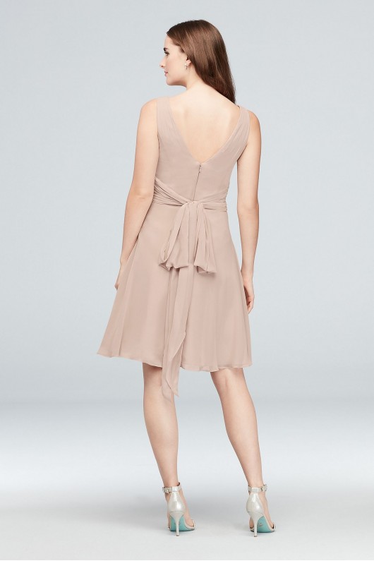 Surplice Tank Short Chiffon Bridesmaid Dress  F19964