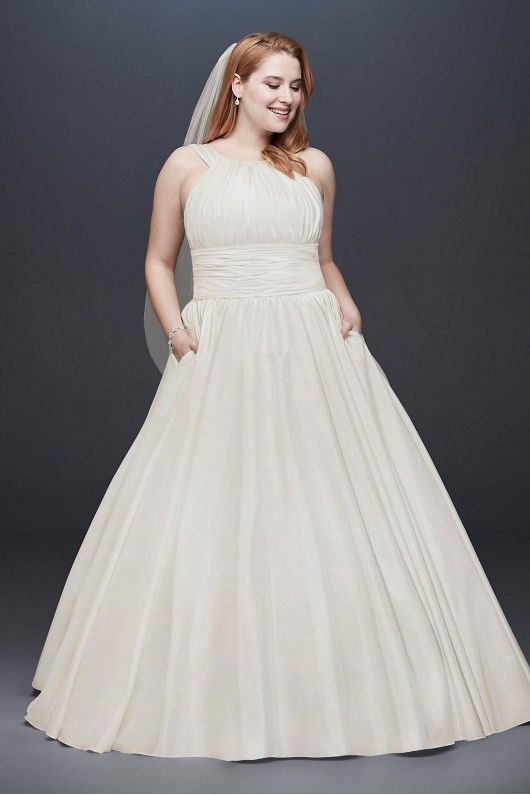 Taffeta Plus Size Ball Gown Wedding Dress  Collection 9OP1279