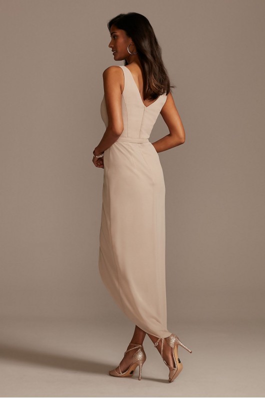 Tank Draped Chiffon Tulip Hem Bridesmaid Dress  F20217