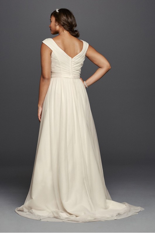 Tulle A-line Plus Size Wedding Dress with Sash  Collection 9WG3787