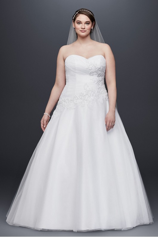 Tulle Plus Size Wedding Dress Lace Applique  Collection 9WG3740