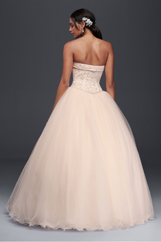 Tulle Wedding Dress with Beaded Satin Bodice  Collection T8017