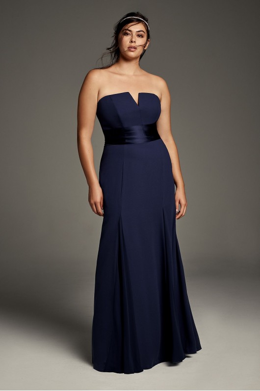 V-Wire Crepe Mermaid Bridesmaid Dress VW360453