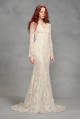 Bell Sleeve Lace Wedding Dress VW351428